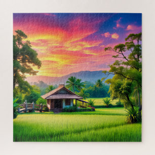 Sunset Serenity op het platteland Legpuzzel