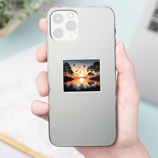 Sunset Serenity Sticker (Telefoon)