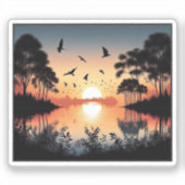 Sunset Serenity Sticker (Voorkant)