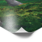 Sunset Shack in Mountain Forest Foto Afdruk (Hoek)