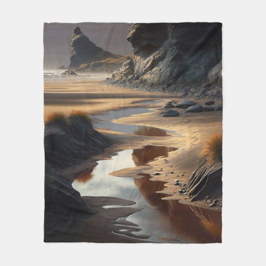 Sunset Shore Fleece Deken (Voorkant)