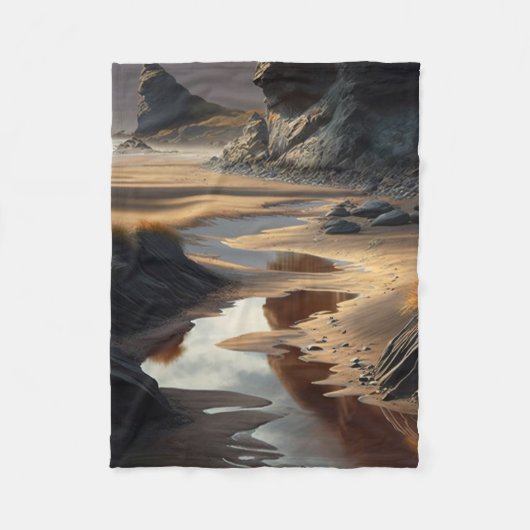 Sunset Shore Fleece Deken (Voorkant)