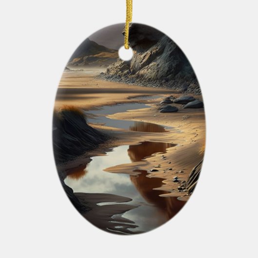 Sunset Shore Keramisch Ornament (Voorkant)
