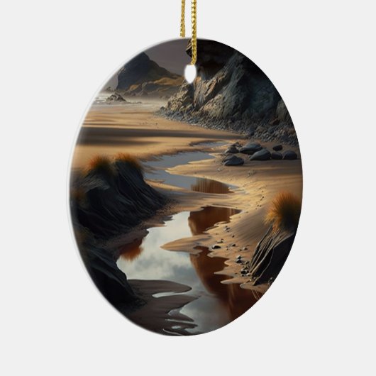 Sunset Shore Keramisch Ornament (Rechts)