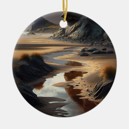 Sunset Shore Keramisch Ornament (Voorkant)