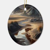 Sunset Shore Keramisch Ornament (Links)