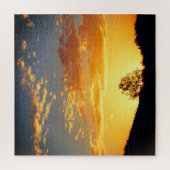 Sunset silhouet legpuzzel (Verticaal)