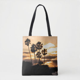 Sunset Silhouette in San Diego Tote Bag