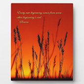 Sunset Silhouette Inspirerend Fotoplaat (Voorkant)