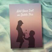 Sunset Silhouette Liefde, Vriendschap, Waardering Kaart