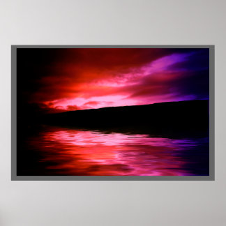 Sunset Silhouette Poster