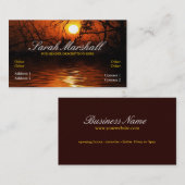 Sunset Silhouette Reflection Visitekaartje (Voorkant / Achterkant)