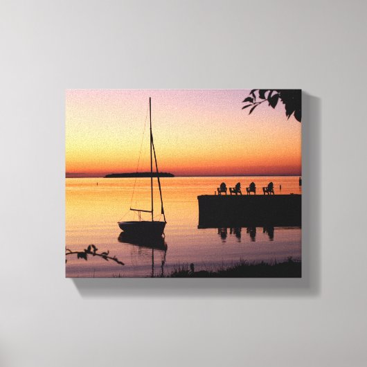 Sunset Silhouette Wrapped Canvas (Voorkant)