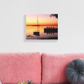 Sunset Silhouette Wrapped Canvas (Insitu (Woonkamer))