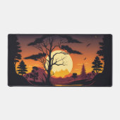 Sunset-Silhouettes-Arbres-Montagnes-Mat du bureau (Recto)