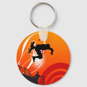 Sunset Skateboarder Sleutelhanger