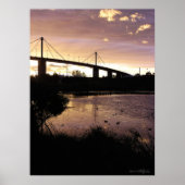 Sunset Skies at Westgate Bridge, affiche de Melbou (Devant)