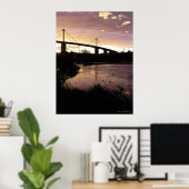 Sunset Skies at Westgate Bridge, affiche de Melbou (Bureau à domicile)