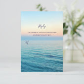 Sunset Skies Beach Ocean Wedding RSVP (Debout devant)