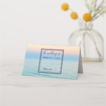 Sunset Skies Beach Ocean Wedding Table