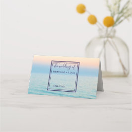 Sunset Skies Beach Ocean Wedding Table