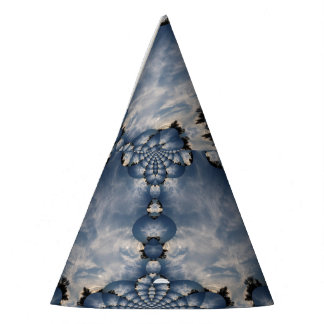 Sunset Skies Fractal getraceerd met spiegelpatroon Feesthoedjes