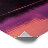 Sunset Sky Clouds Paarse Landscape Natuur Summer Poster (Hoek)