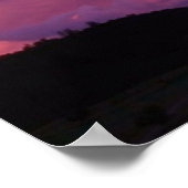 Sunset Sky Cloudy Paarse Landscape Natuur Summer Poster (Hoek)