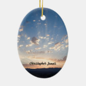 Sunset Sky gepersonaliseerd Keramisch Ornament (Achterkant)