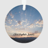 Sunset Sky gepersonaliseerd Ornament (achterkant)