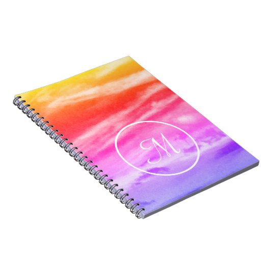 Sunset Sky Monogram Notitieboek (Rechterzijde)