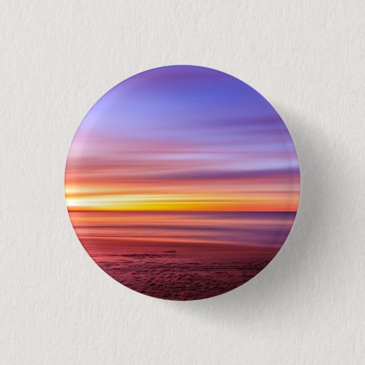 Sunset Sky over Beach en Zee Ronde Button 3,2 Cm (Voorkant)