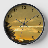 Sunset Sky Wall Clock - Tijdloze schoonheid van de (Voorkant)