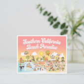 Sunset SoCal Briefkaart (Staand voorkant)