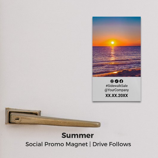 Sunset Social Media ・ Portrait Layout Promo Magnet