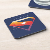 Sunset Solar Superman Shield Bier Onderzetter (Linkerzijde)