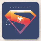 Sunset Solar Superman Shield Bier Onderzetter (Voorkant)