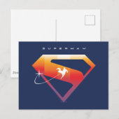 Sunset Solar Superman Shield Briefkaart (Voorkant / Achterkant)