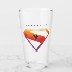Sunset Solar Superman Shield Glas