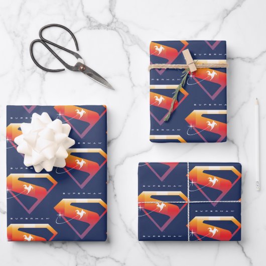 Sunset Solar Superman Shield Inpakpapier Vel (Voorkant)