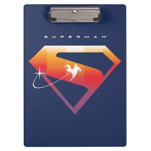 Sunset Solar Superman Shield Klembord (Voorkant)
