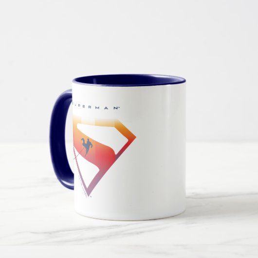 Sunset Solar Superman Shield Mok (Voorkant links)