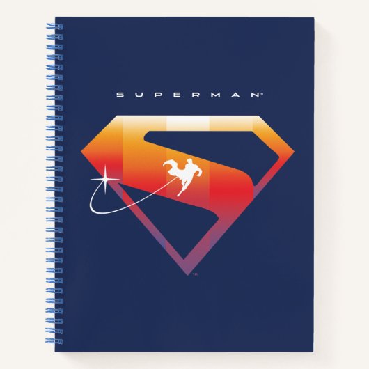 Sunset Solar Superman Shield Notitieboek (Voorkant)