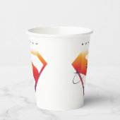 Sunset Solar Superman Shield Papieren Bekers (Links)