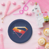 Sunset Solar Superman Shield Papieren Bordje (Feest)