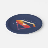 Sunset Solar Superman Shield Papieren Bordje (Gekanteld)