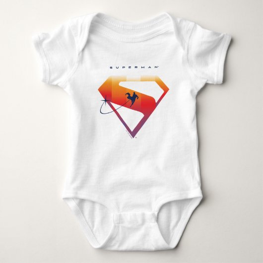 Sunset Solar Superman Shield Romper (Voorkant)