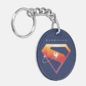 Sunset Solar Superman Shield Sleutelhanger (Voorkant Links)