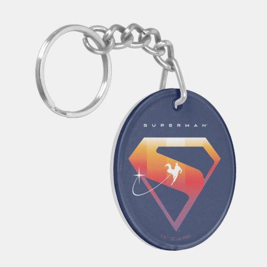Sunset Solar Superman Shield Sleutelhanger (Voorkant Links)