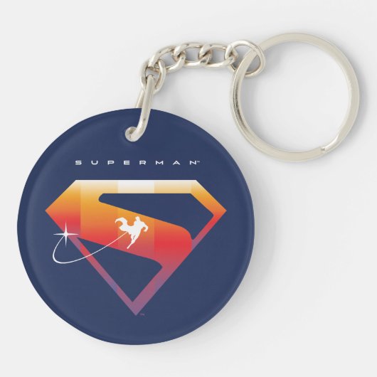 Sunset Solar Superman Shield Sleutelhanger (Achterkant)
